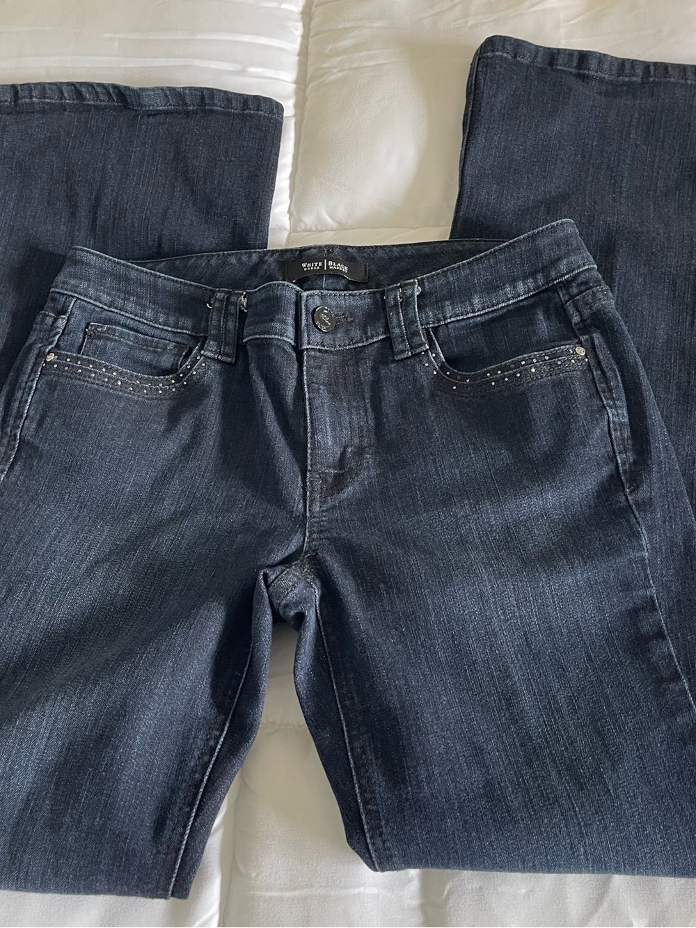 White House Black Market Dark Indigo Women’s Jeans with Subtle Stud Details